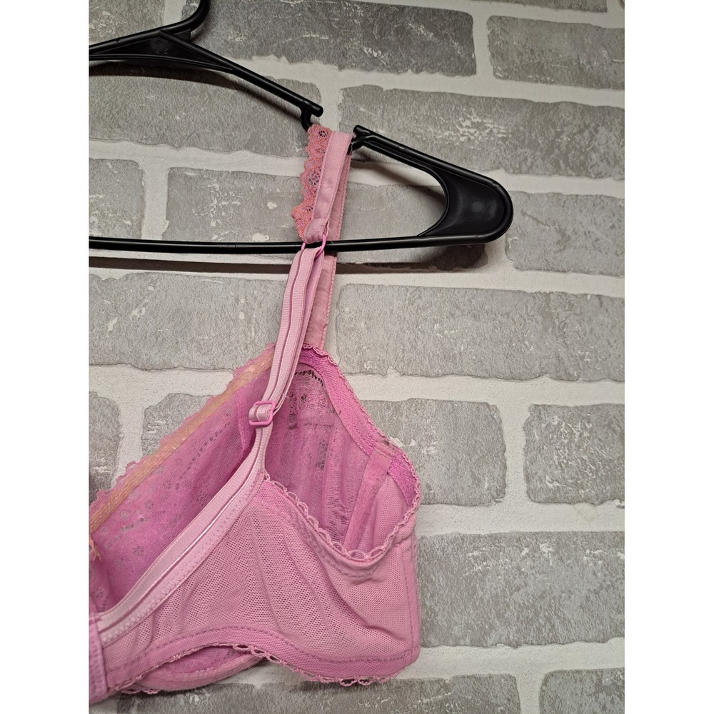 Felina Womens Floral Lace Pink Sexy Lace Adjustable Strap Bra Size 34C - Picture 6 of 9
